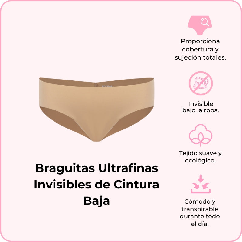 Braguitas Ultrafinas Invisibles de Cintura Baja