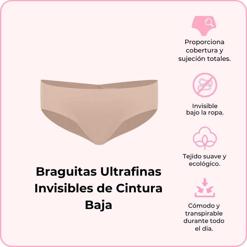 Braguitas Ultrafinas Invisibles de Cintura Baja