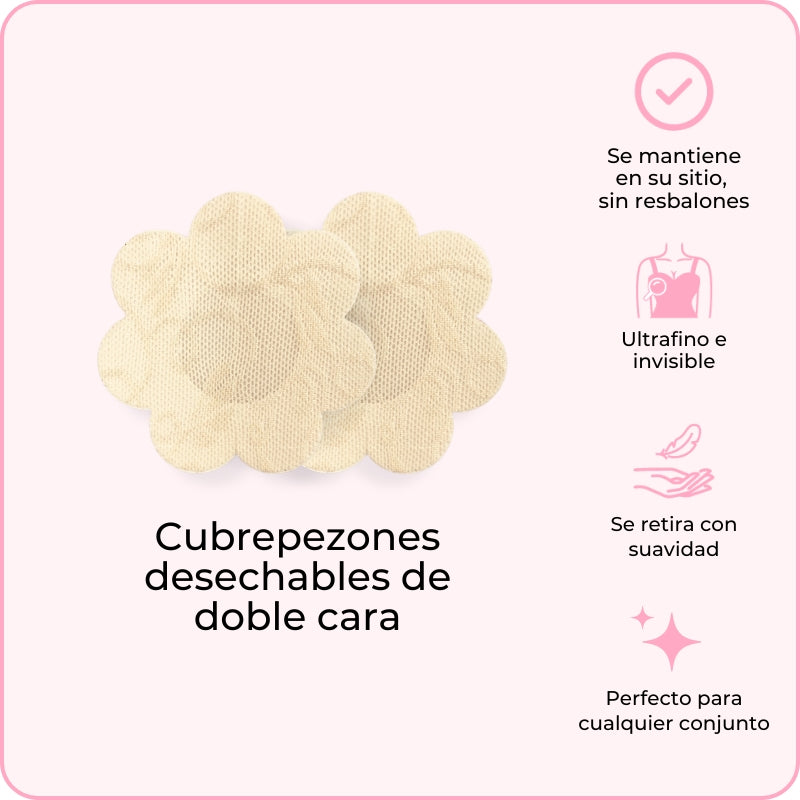 Cubrepezones desechables de doble cara